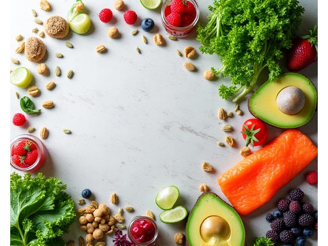 Healthy smoothie ingredients for anti-aging and vitality